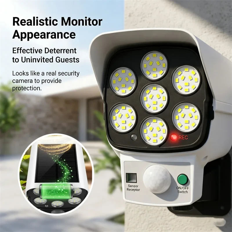 Lampara Solar Exterior con Sensor de Movimiento