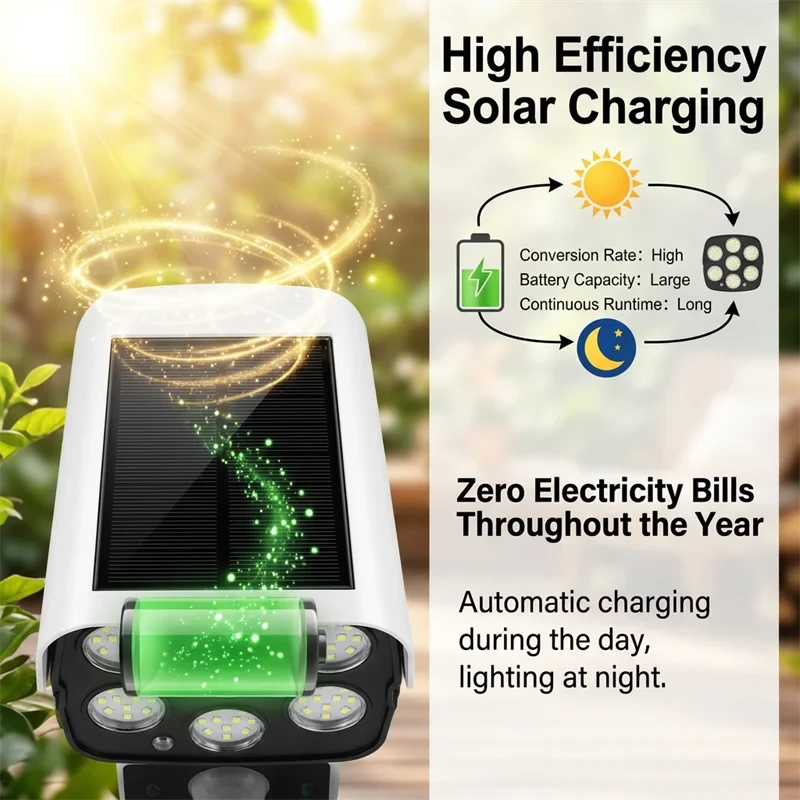 Lampara Solar Exterior con Sensor de Movimiento