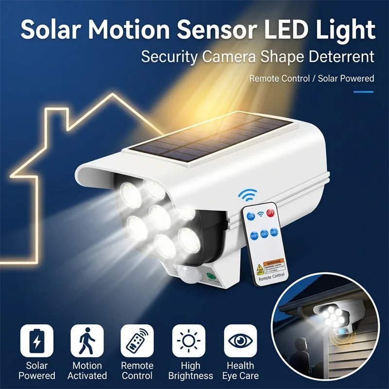Lampara Solar Exterior con Sensor de Movimiento