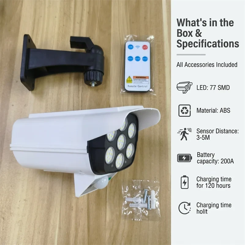Lampara Solar Exterior con Sensor de Movimiento