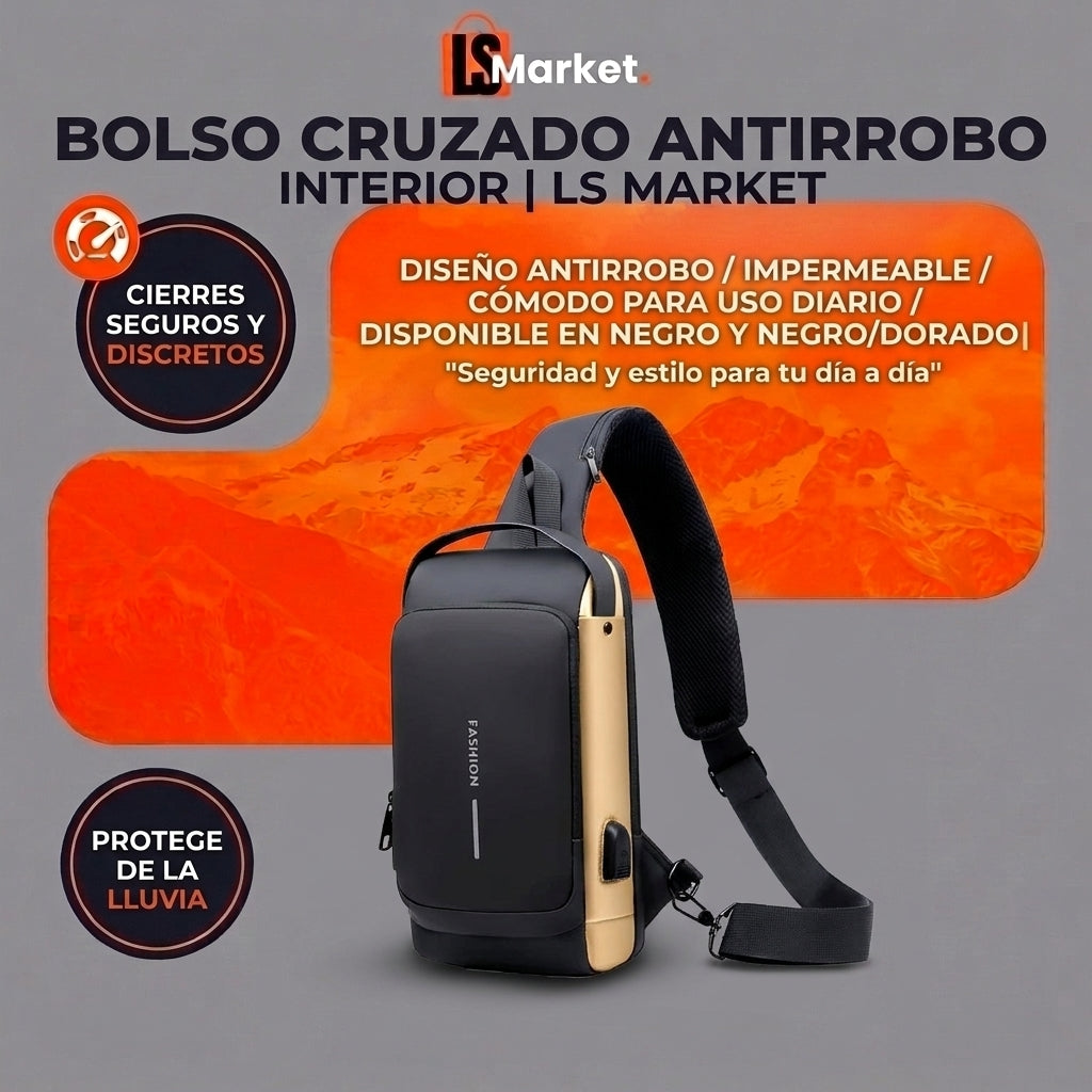 Bolso Cruzado Antirrobo