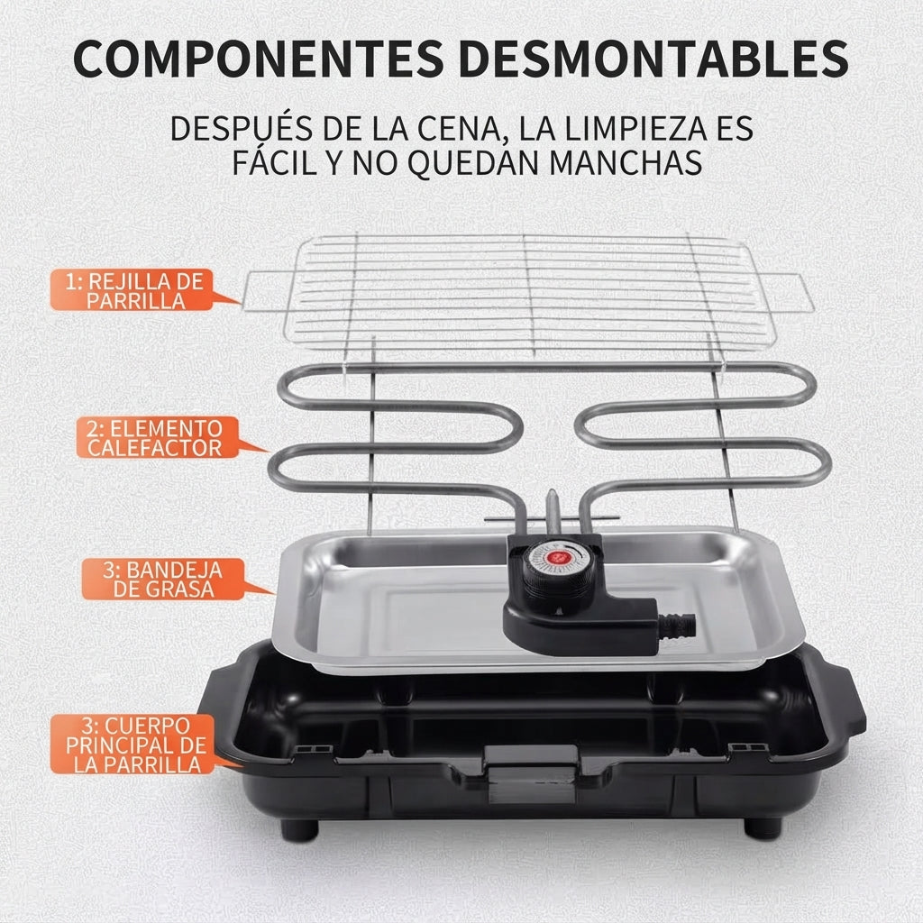Parrilla electrica interior para cenas en pareja